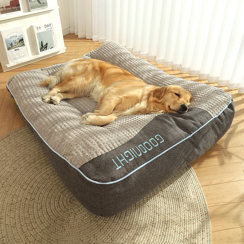 Hondenmand Pluche Antislip Wasbaar Bruin 80x64cm Orthopedisch Hondenbed Groot