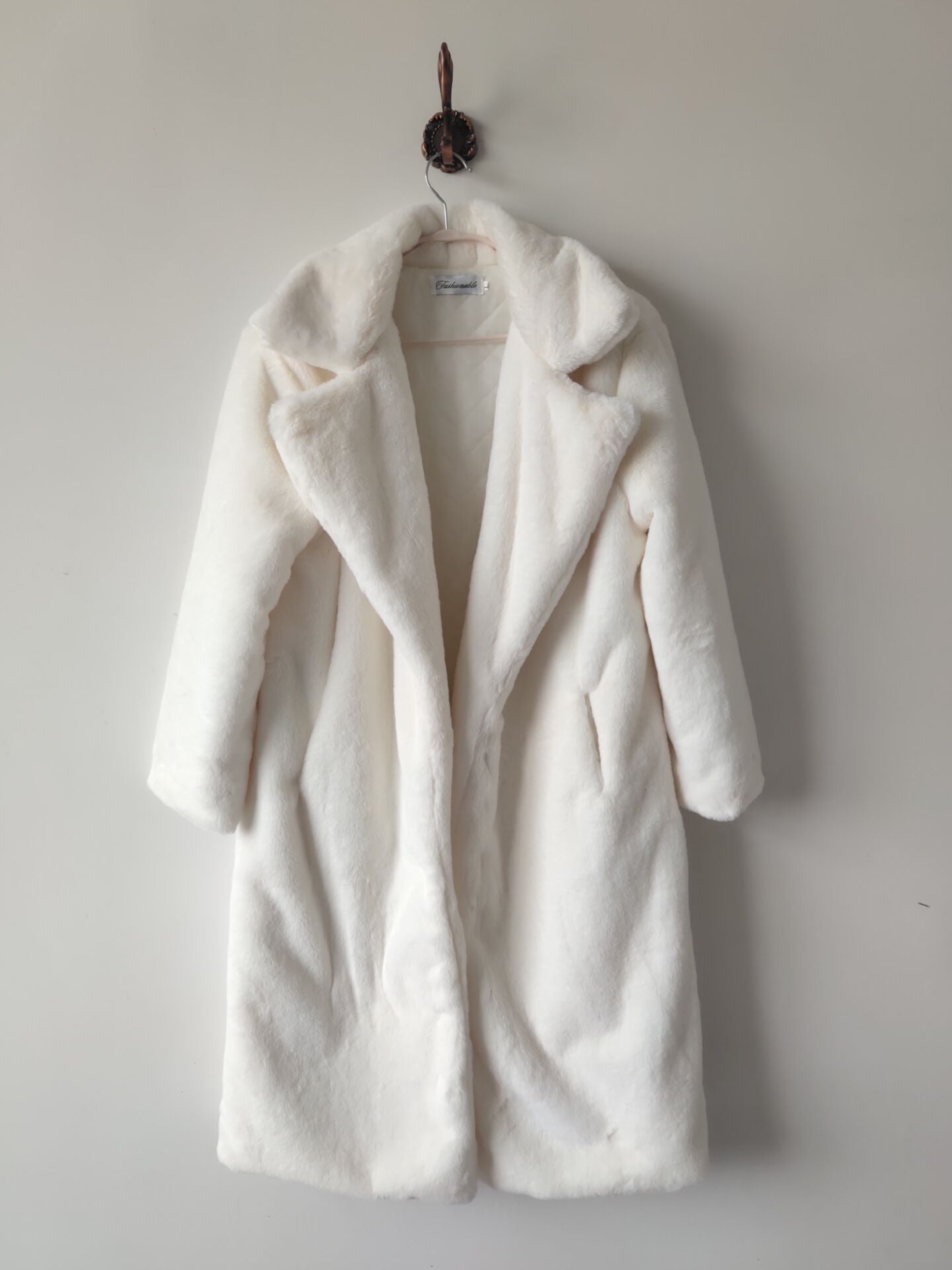 Dames Pluchen Jas Lang Warm en Stijlvol voor Winter - StudioMarella
