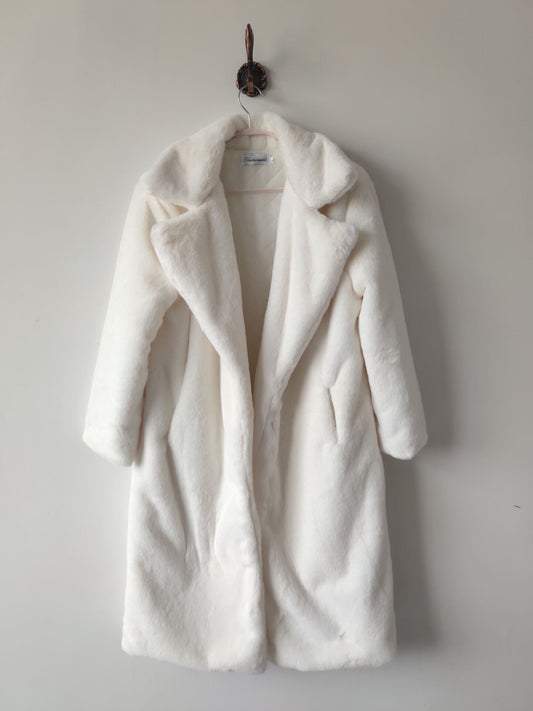 Dames Pluchen Jas Lang Warm en Stijlvol voor Winter - StudioMarella