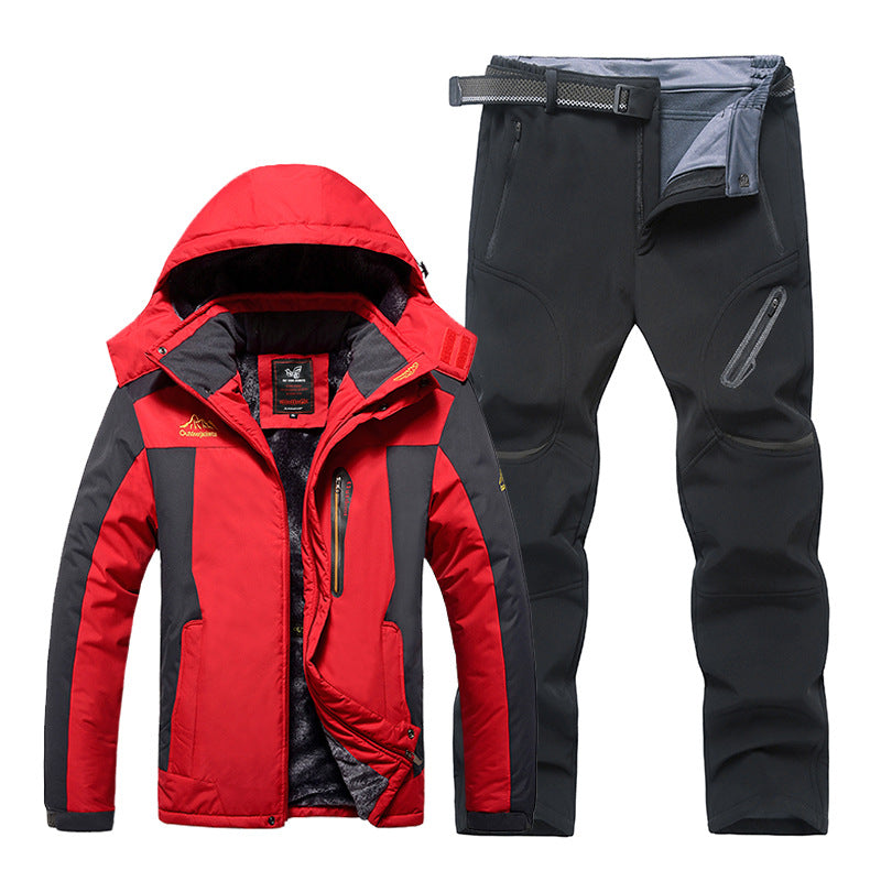 Heren Waterdichte Ski Jas en Broek Set Warm en Gevoerd