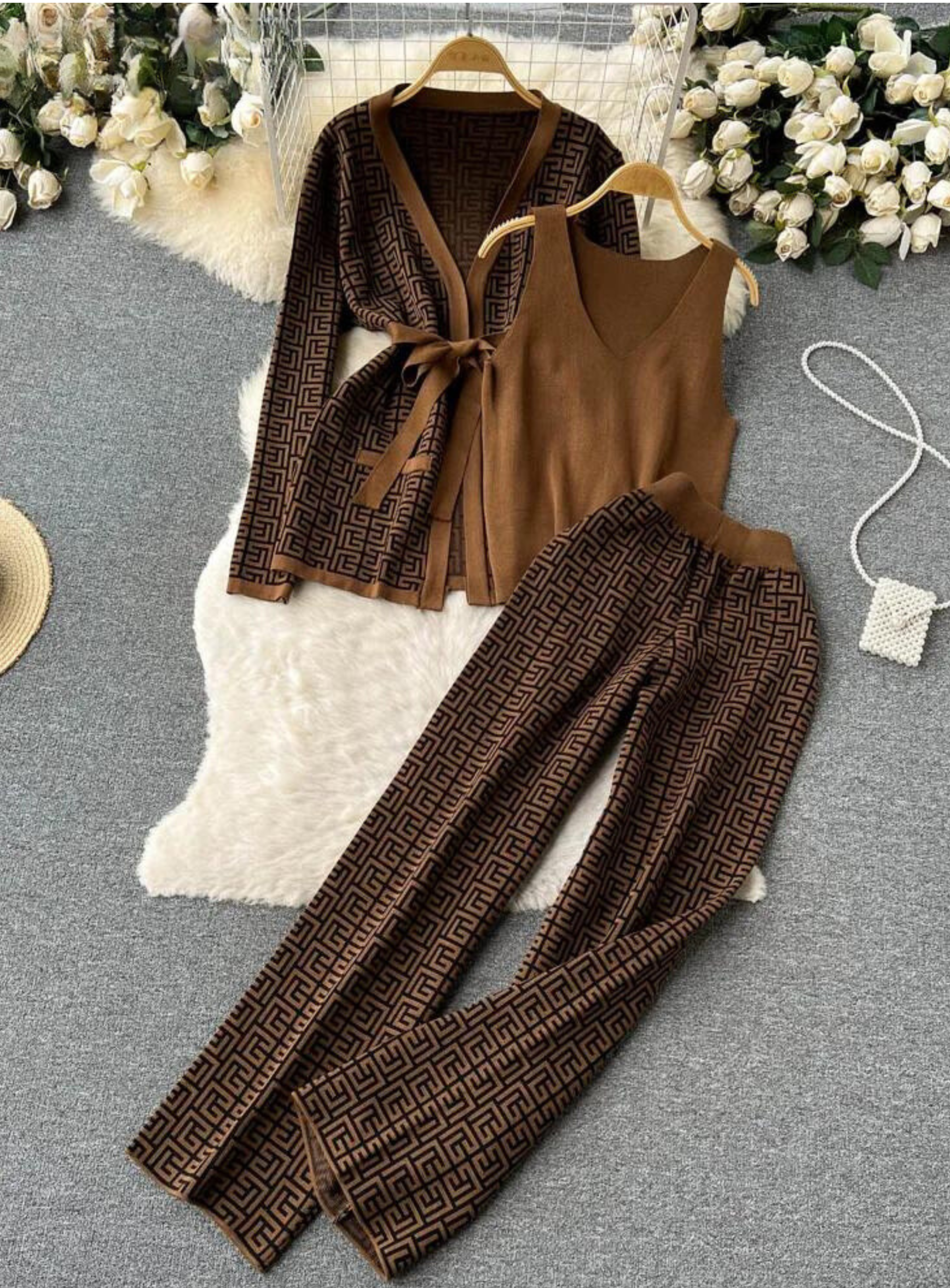 Dameskleding Set 3-Delig Mode Jurk Broek Blouse - StudioMarella