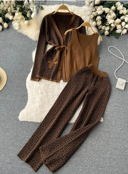 Dameskleding Set 3-Delig Mode Jurk Broek Blouse - StudioMarella