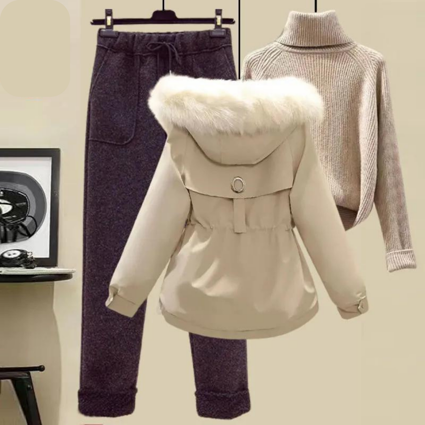 Winter Sieraden Set met Ketting en Oorbellen