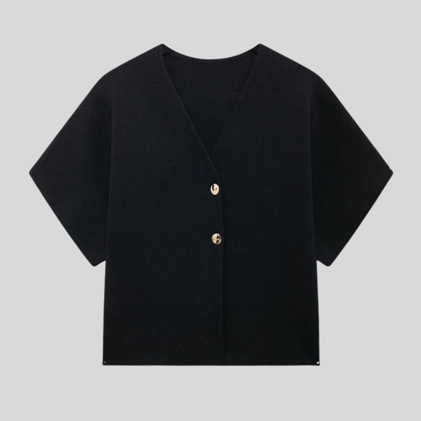 Vrouwelijke Gebreide Top V-Hals Elegante Stijl