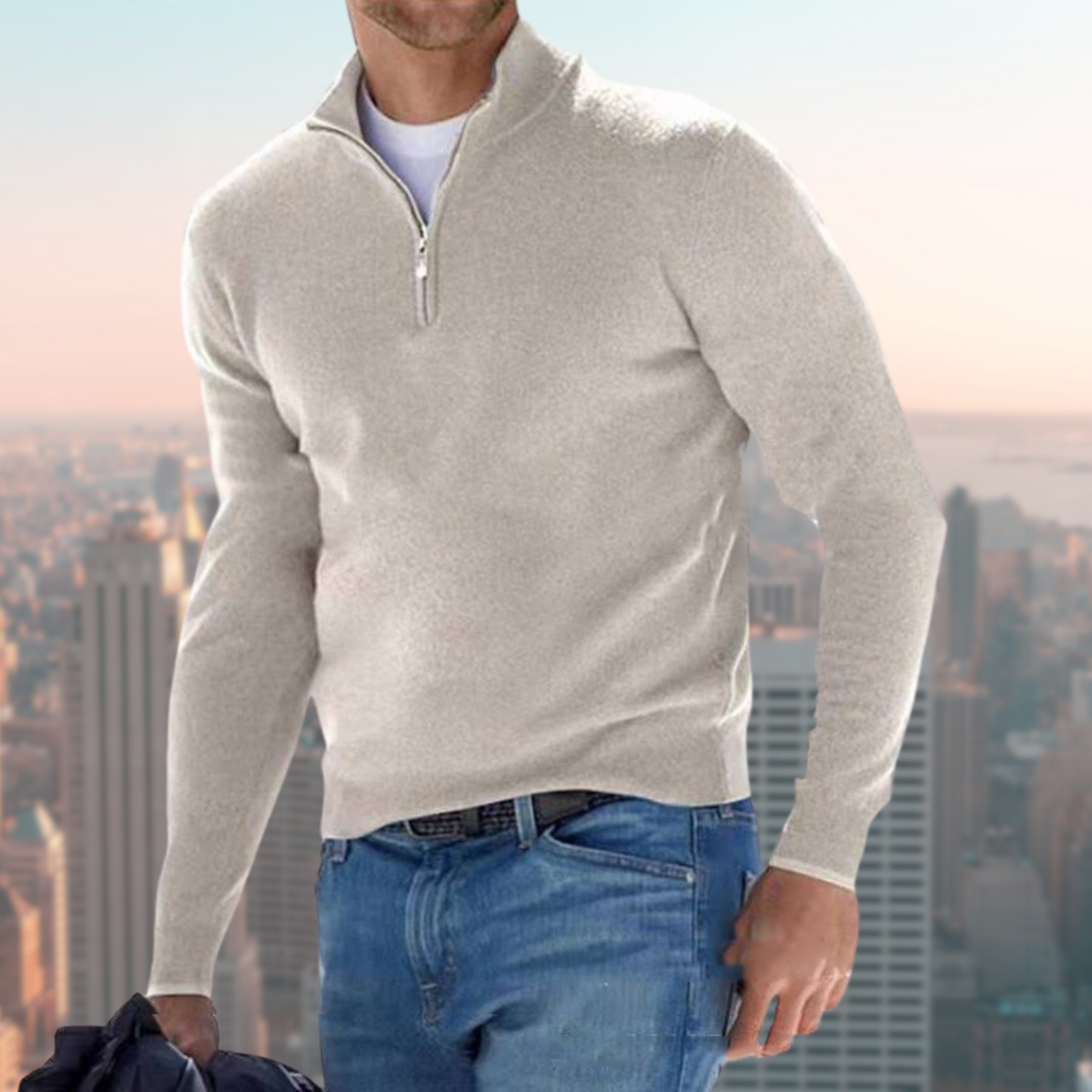 Mannen Merino Wool Sweater Warm en Comfortabel