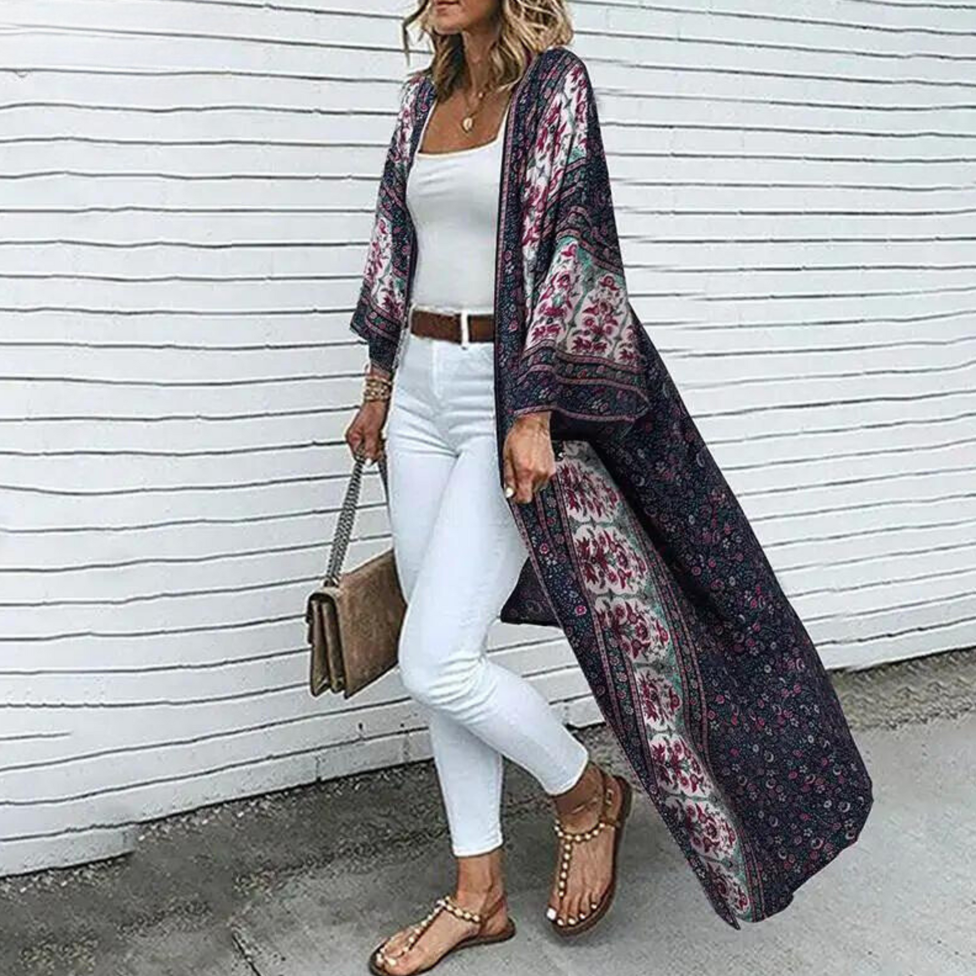 Vest Met Lange Mouwen Open Voor Bohemian Stijl - StudioMarella