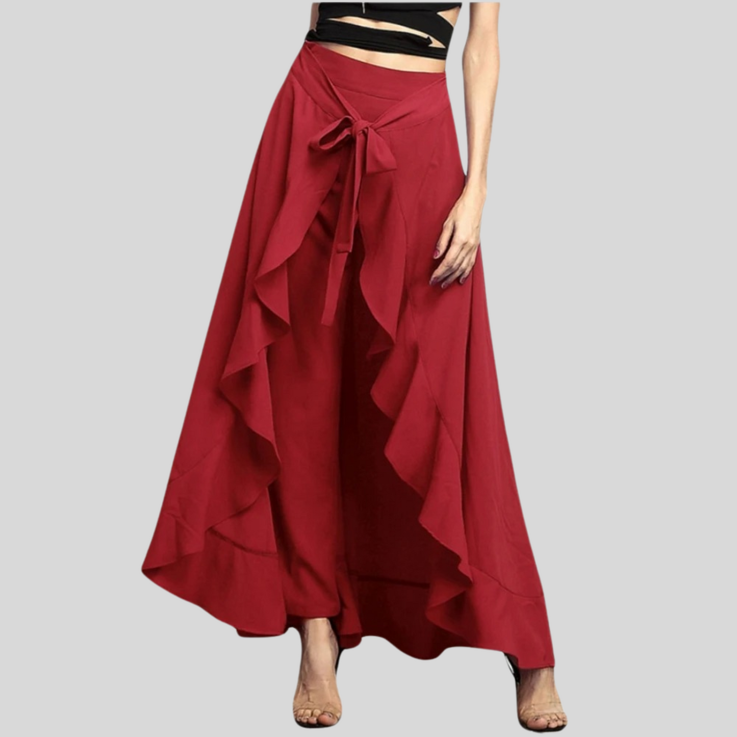 Dames Palazzo Broek Zwart Witte Zomerjurk Mode - StudioMarella