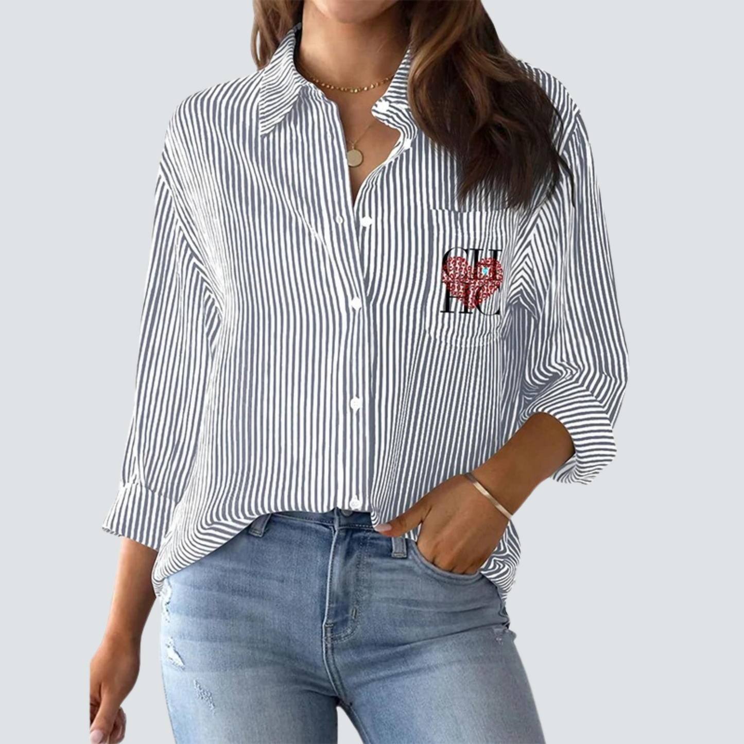 Dames Blouse Gestreept Elegante Kleding voor Werk - StudioMarella