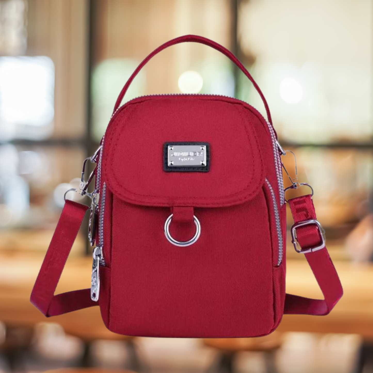 Klein Leer Crossbodytasje voor Vrouw