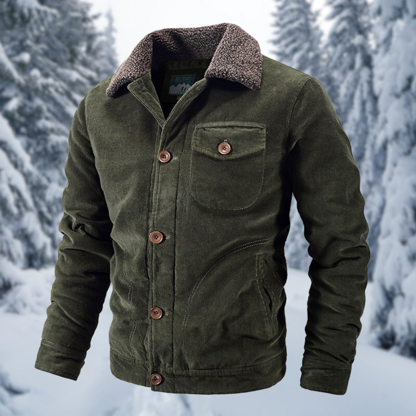 Militaire Winterjas Warm Bontkraag Stijlvol Dames