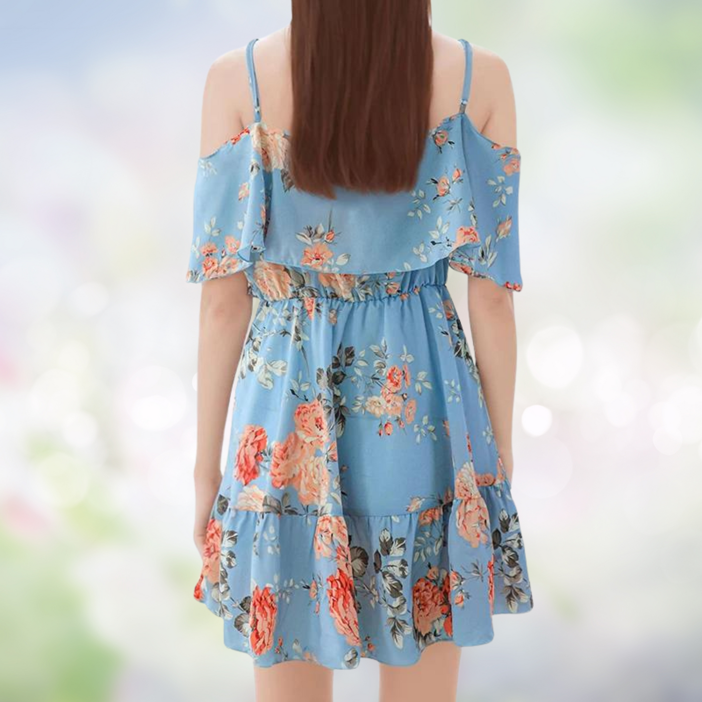 Vrouwelijke Zomerjurk Off-shoulder Bedrukt Jurk voor Vrouwen