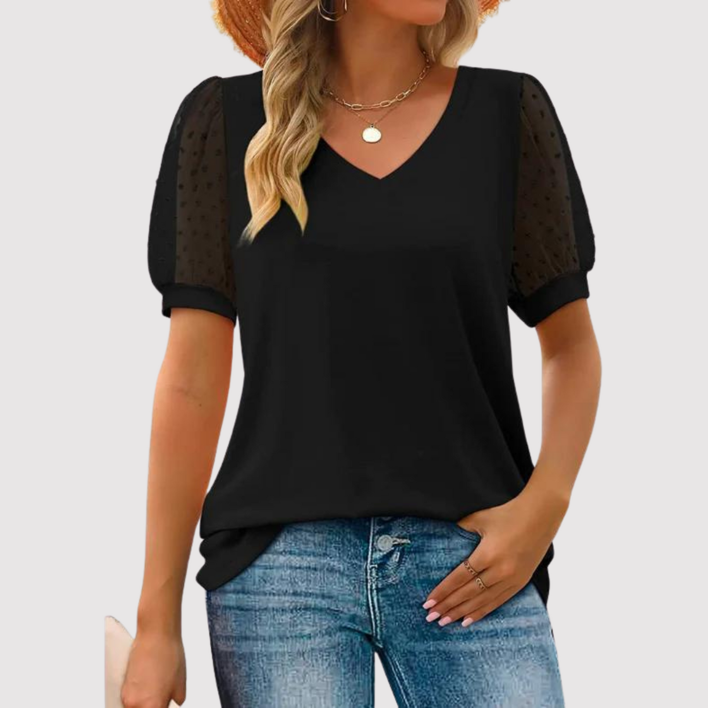 Vrouwen Topje Licht Katoen Zomerkleding V-hals