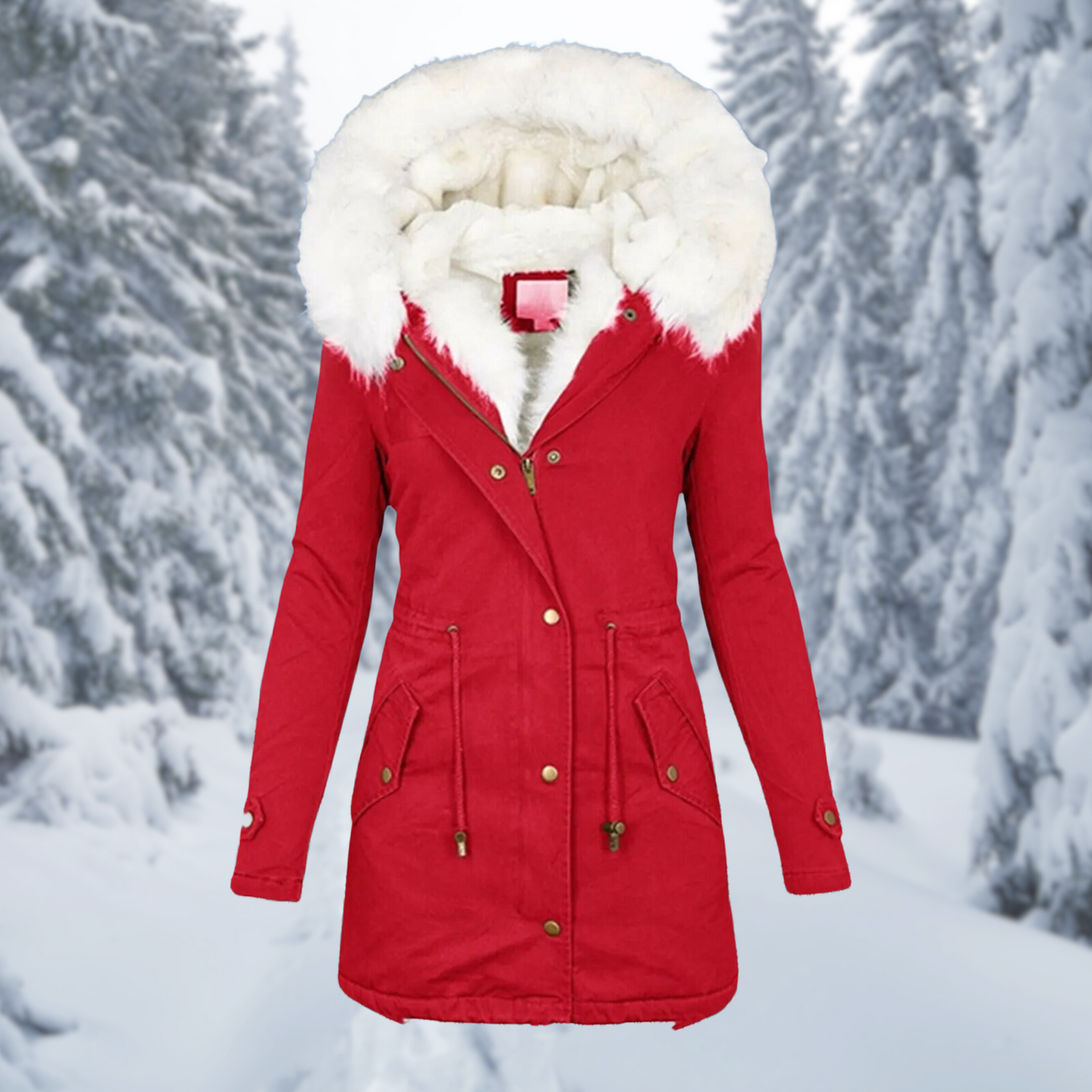 Dames Winterjas Warme Medium Lange Jas