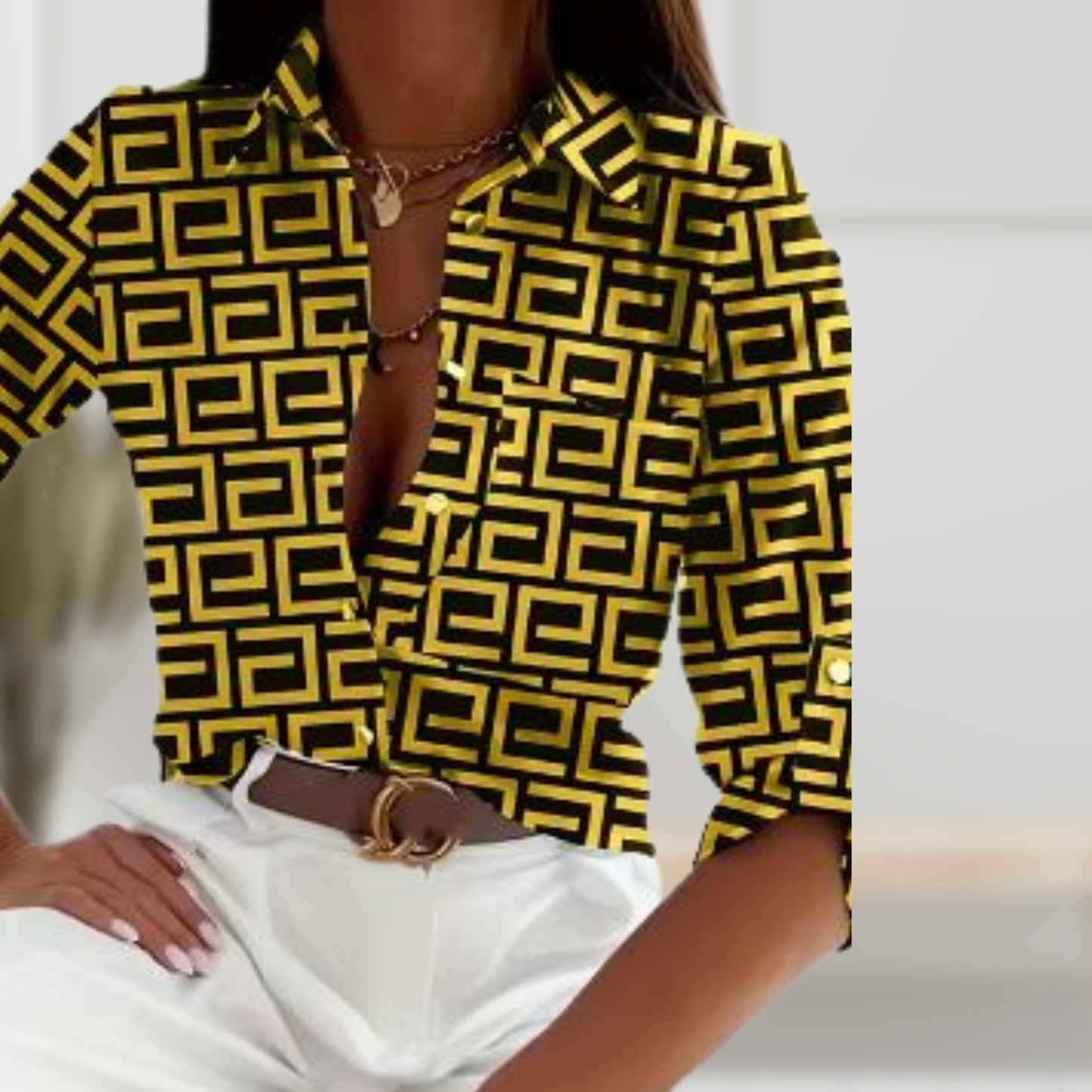 Vrouwelijke Top Griekse Print Zomerjurk Stijl - StudioMarella