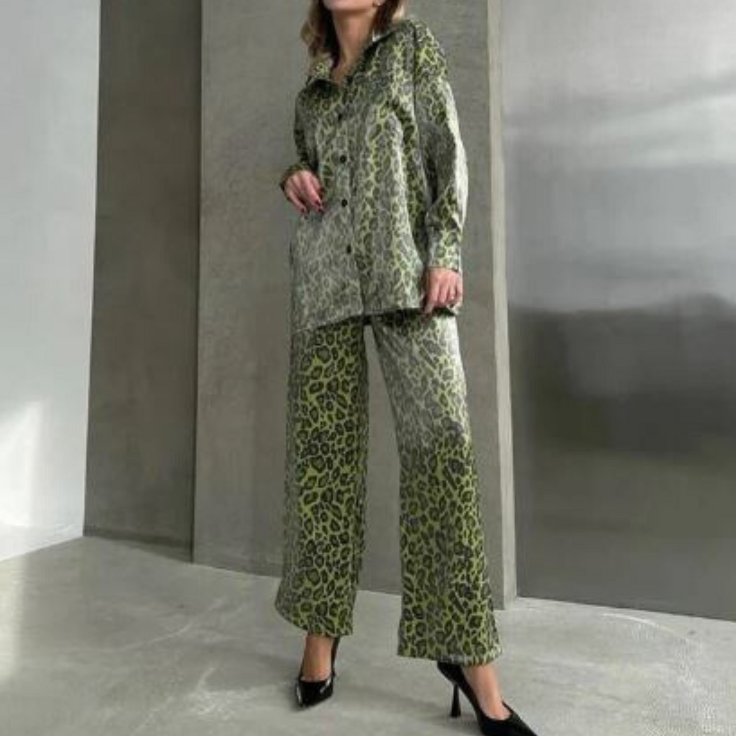 Luxe Luipaardprint Setje voor Dames