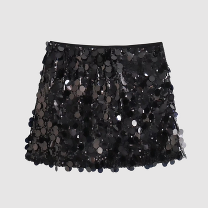 Korte Glitter Rok Feestelijke Pailletten Jurk