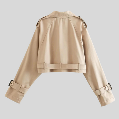 Lange Jas Double-breasted Met Lange Mouwen