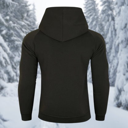 Heren Fleece Hoodie Warm en Comfortabel met Rits