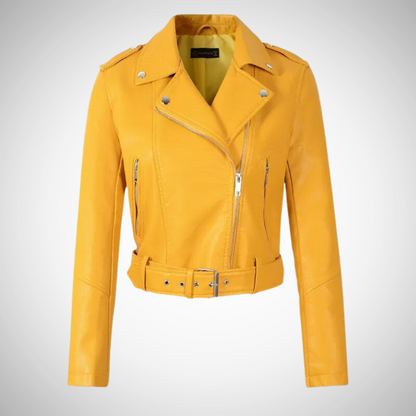 Dames Jasje Synthetisch Leer Veganistisch Jacket
