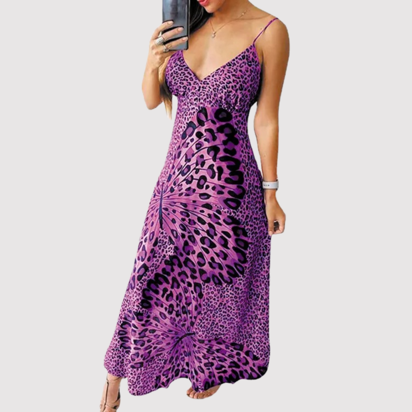 Mouwloze Zomerjurk V Hals Elegant Jurk voor Vrouw