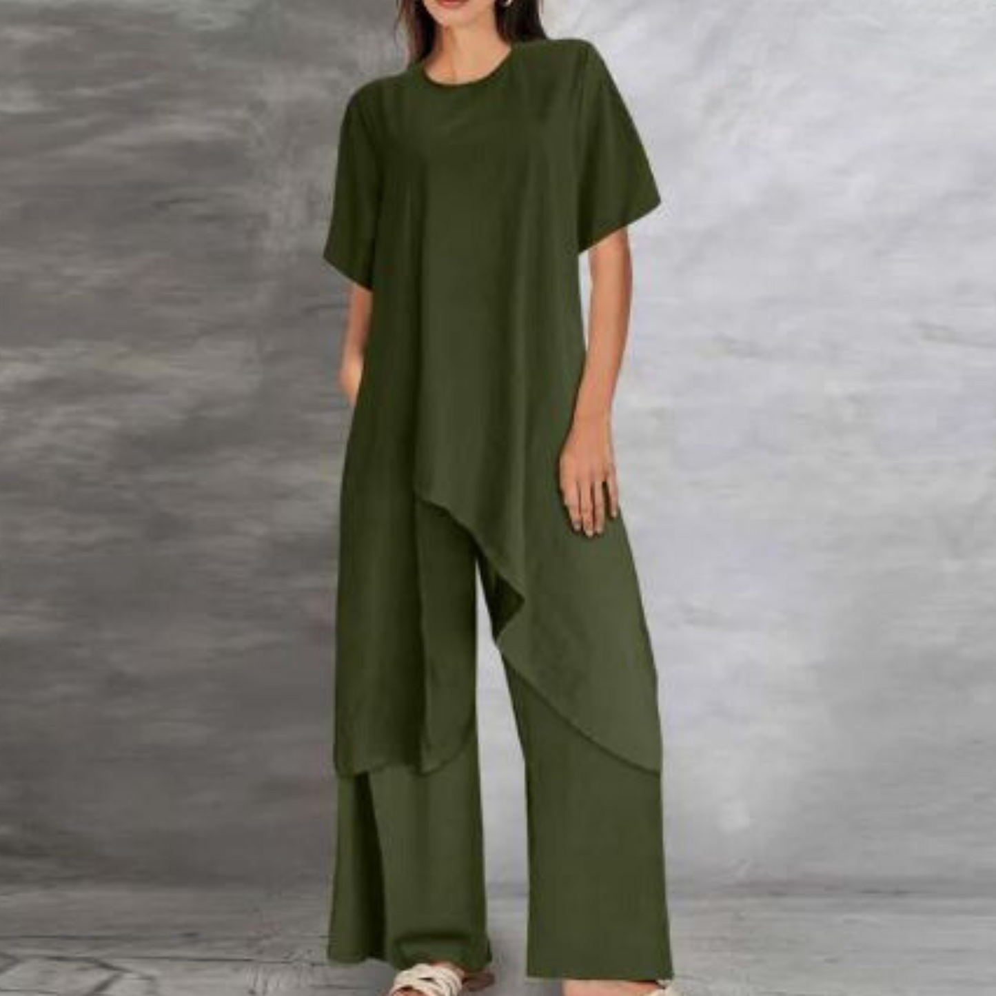 Comfortabele Katoen Linnen Broek en Top Set