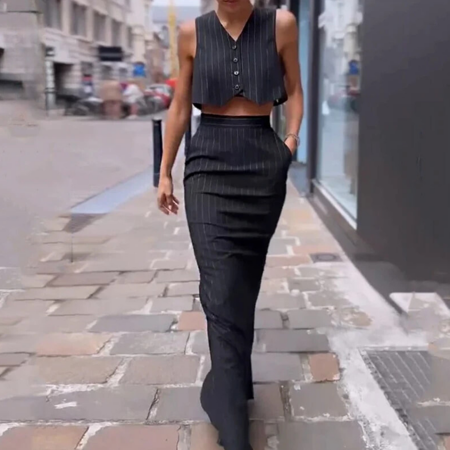 Mouwloze Top en A-lijn Rok Set Zomer Jurk - StudioMarella