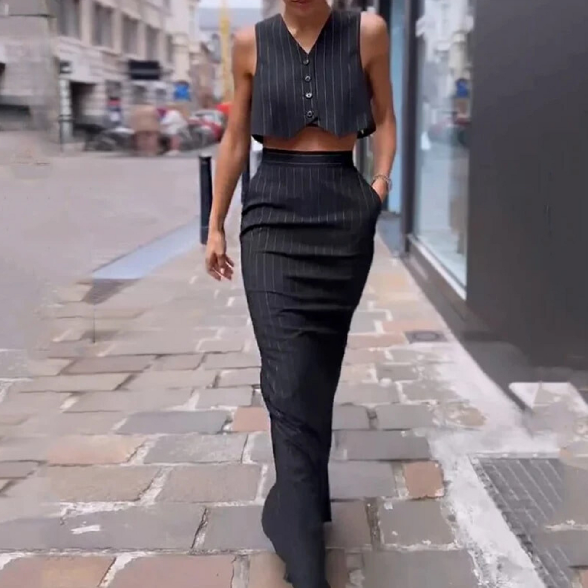 Mouwloze Top en A-lijn Rok Set Zomer Jurk - StudioMarella
