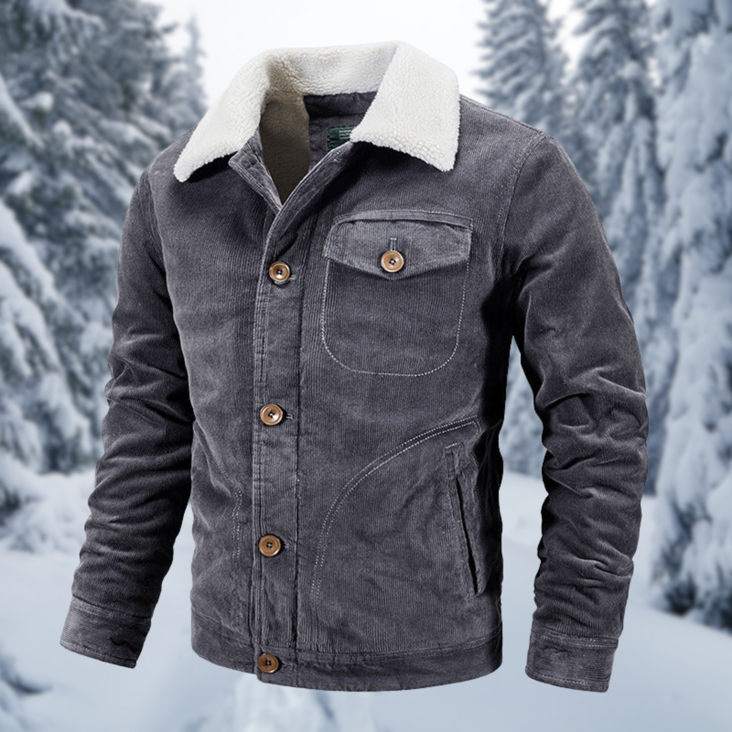 Militaire Winterjas Warm Bontkraag Stijlvol Dames