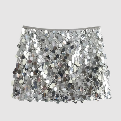 Korte Glitter Rok Feestelijke Pailletten Jurk - StudioMarella
