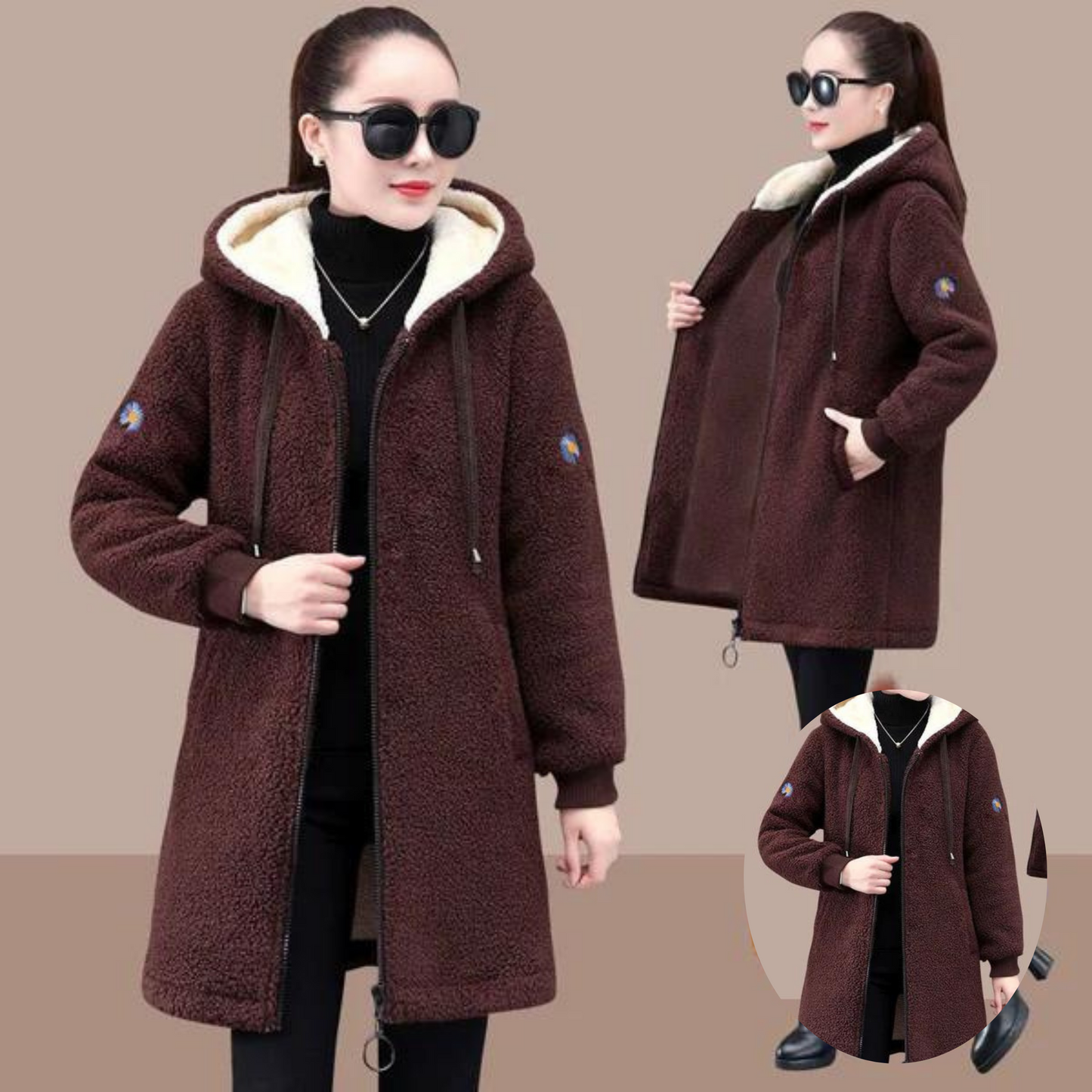 Dames Winterjas Warm en Waterdicht Lang Model