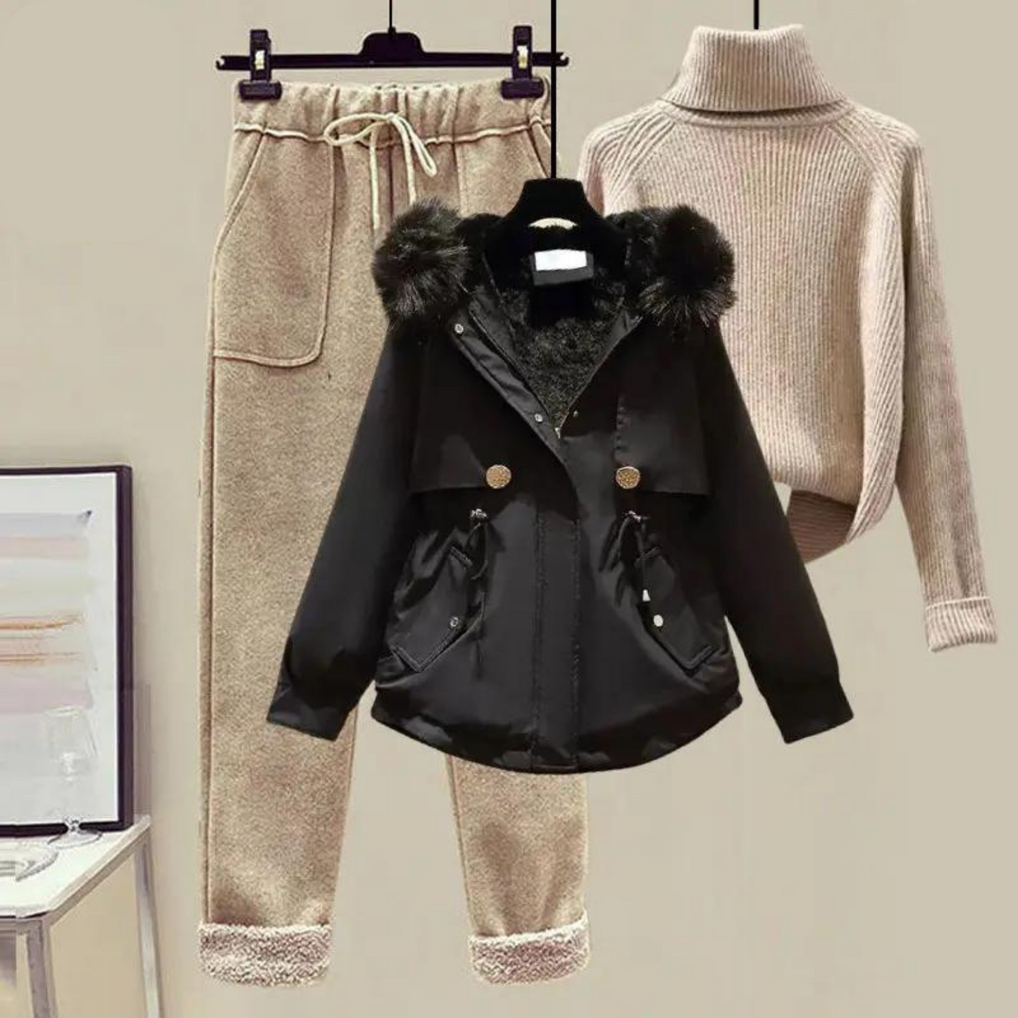Winter Sieraden Set met Ketting en Oorbellen