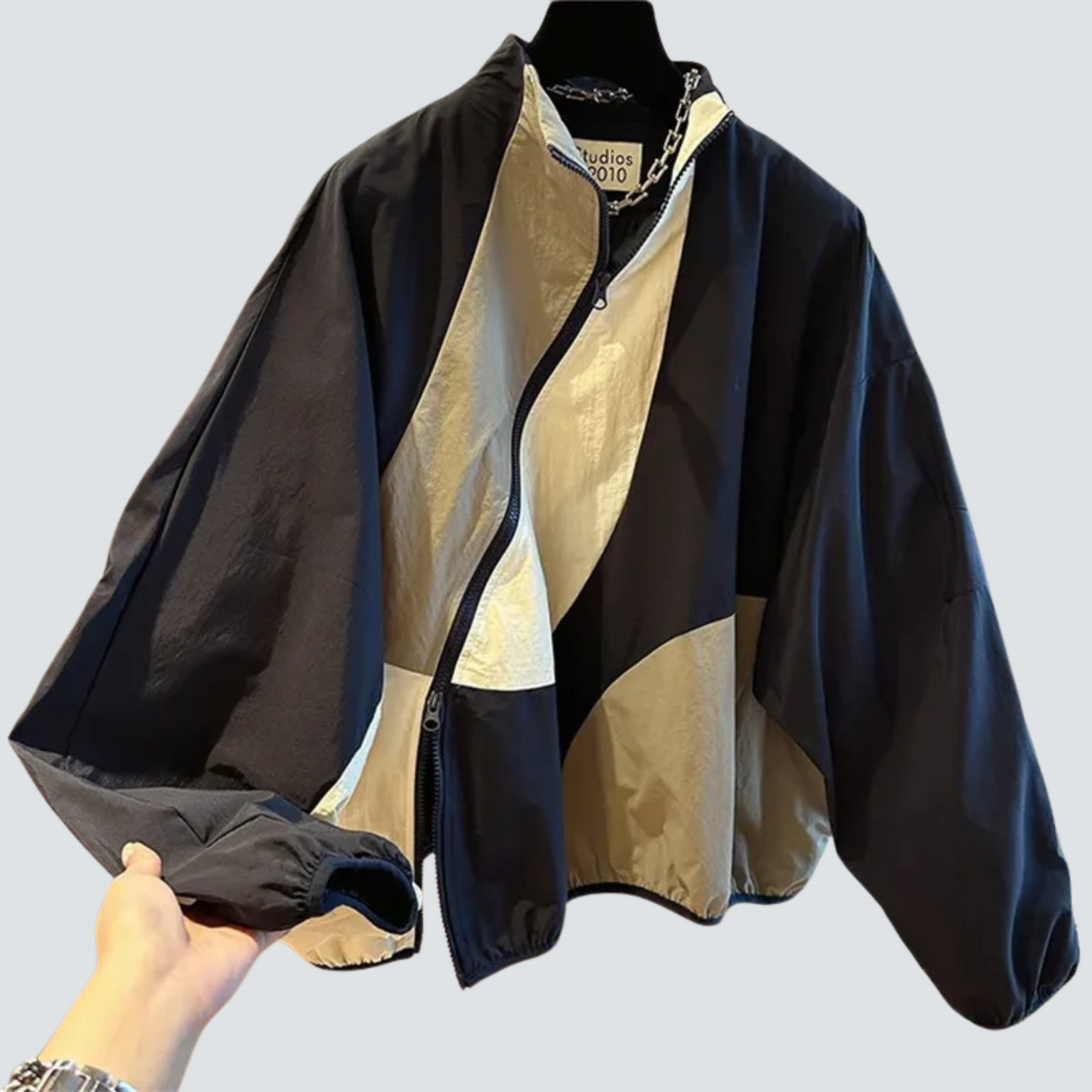 Dames Jasje Patchwork Voor Schuin Model Modern Design - StudioMarella