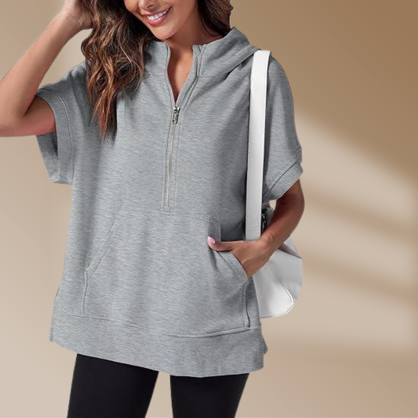 Dames Sweatshirt Groot XL Comfortabel Halve Rits
