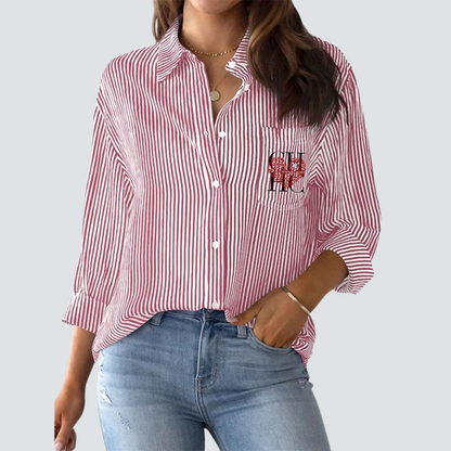 Dames Blouse Gestreept Elegante Kleding voor Werk