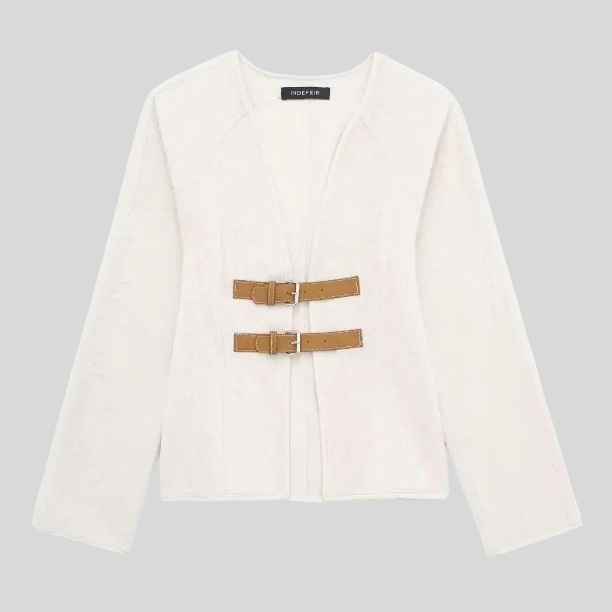 Leren Jas Vrouw Vintage Stijl met Gesp - StudioMarella