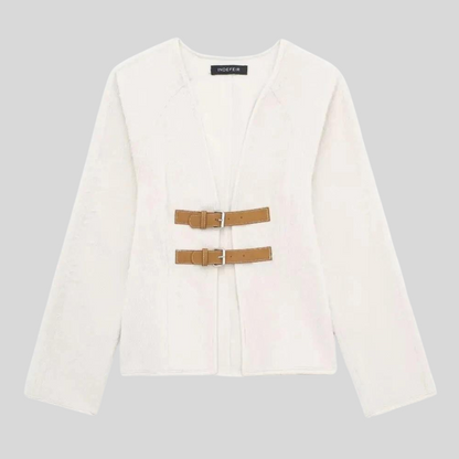 Leren Jas Vrouw Vintage Stijl met Gesp - StudioMarella