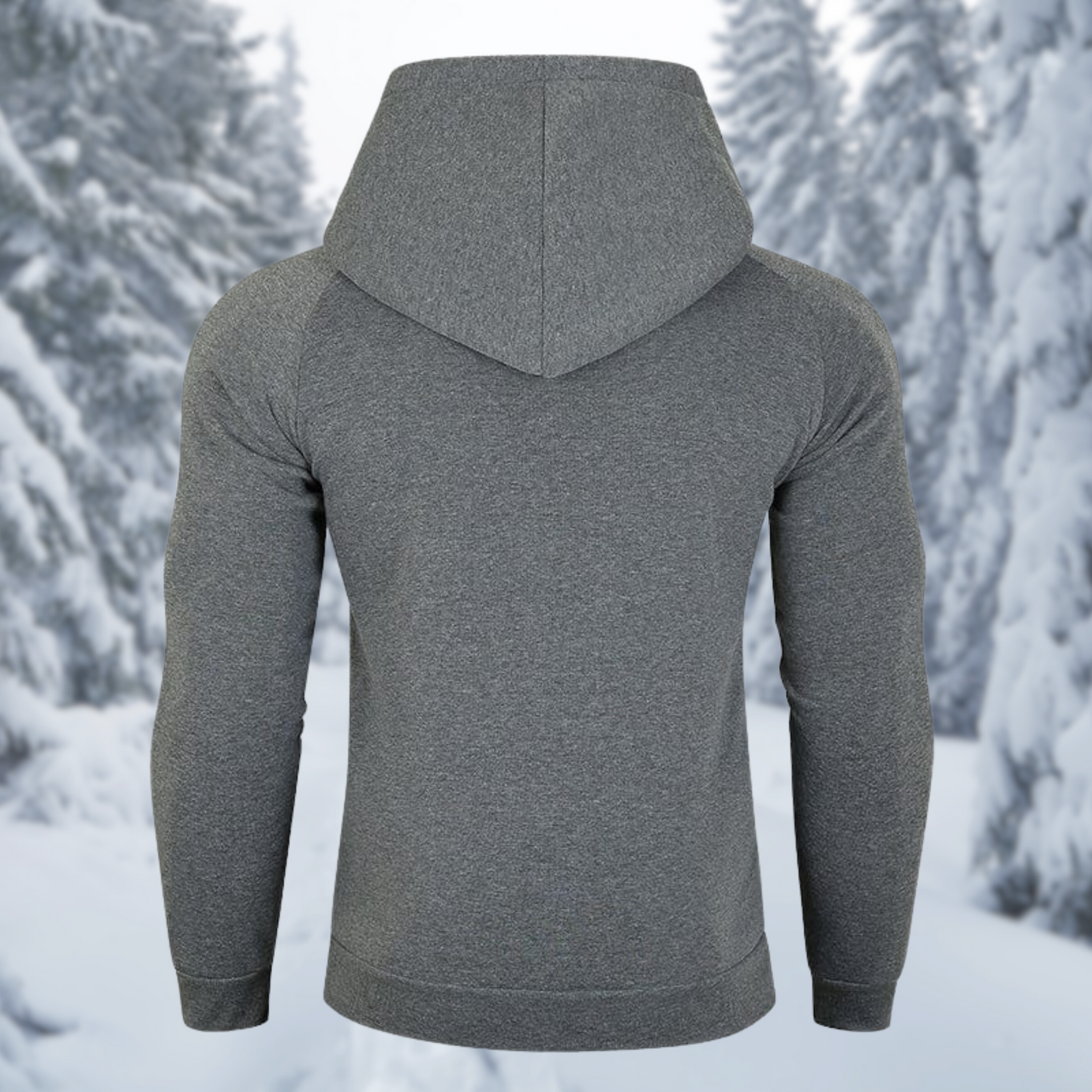 Heren Fleece Hoodie Warm en Comfortabel met Rits