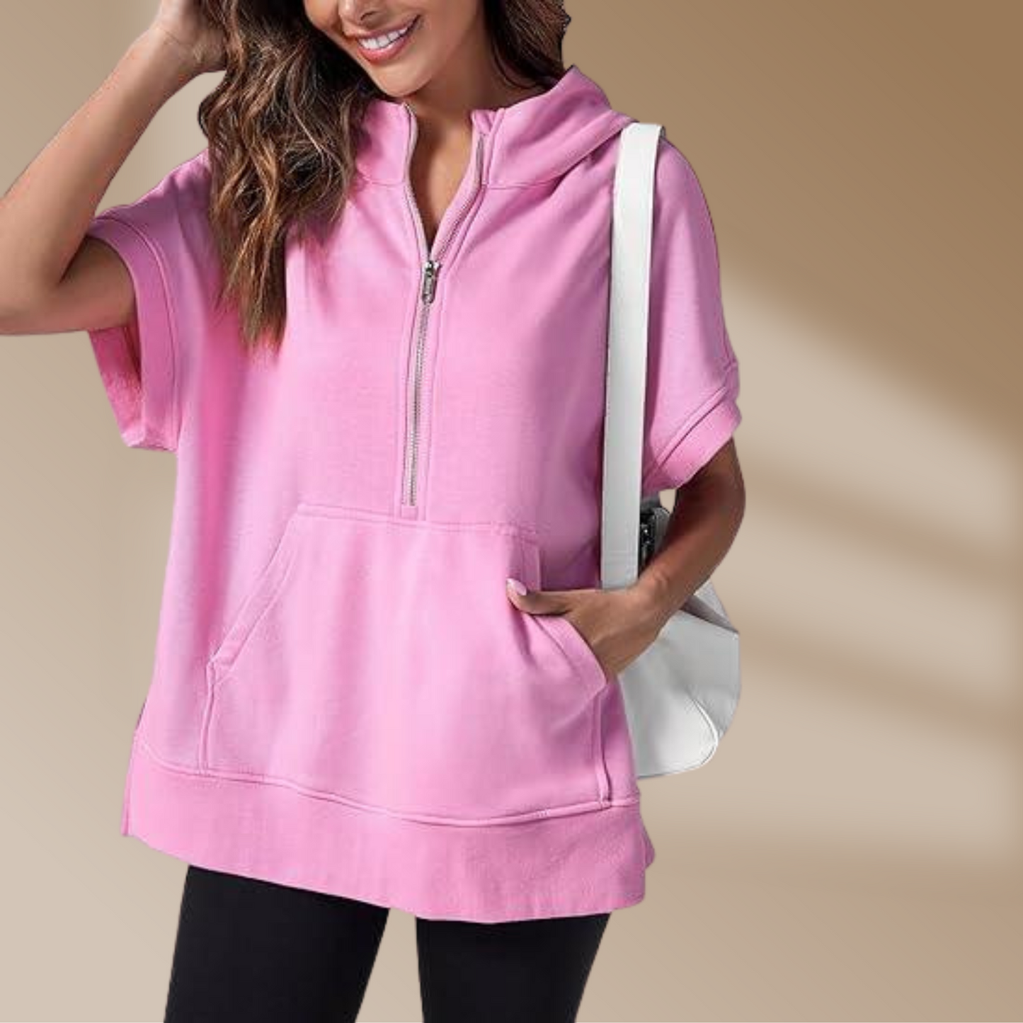 Dames Sweatshirt Groot XL Comfortabel Halve Rits