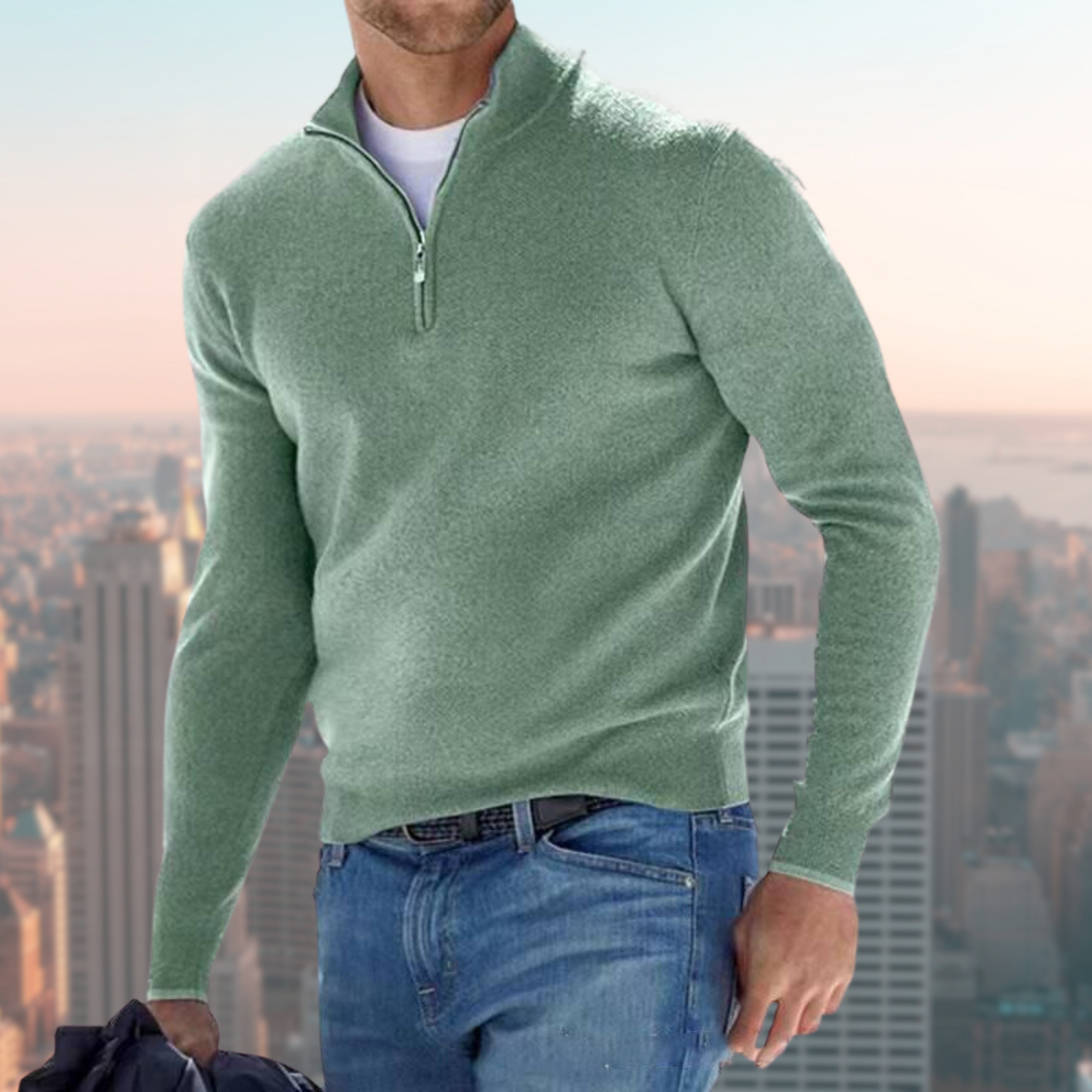 Mannen Merino Wool Sweater Warm en Comfortabel