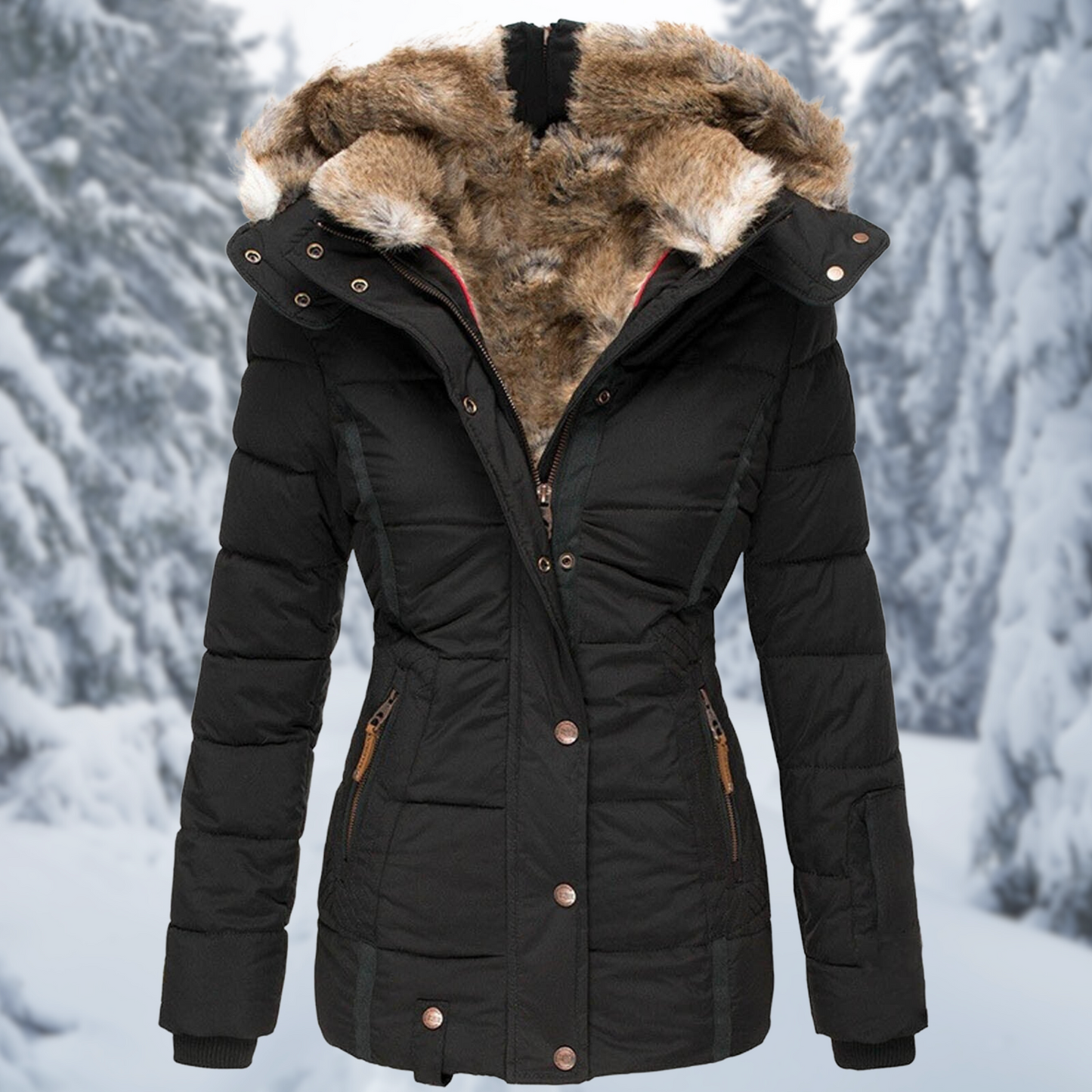 Dames Winterjas Warm en Waterdicht Elegant Design