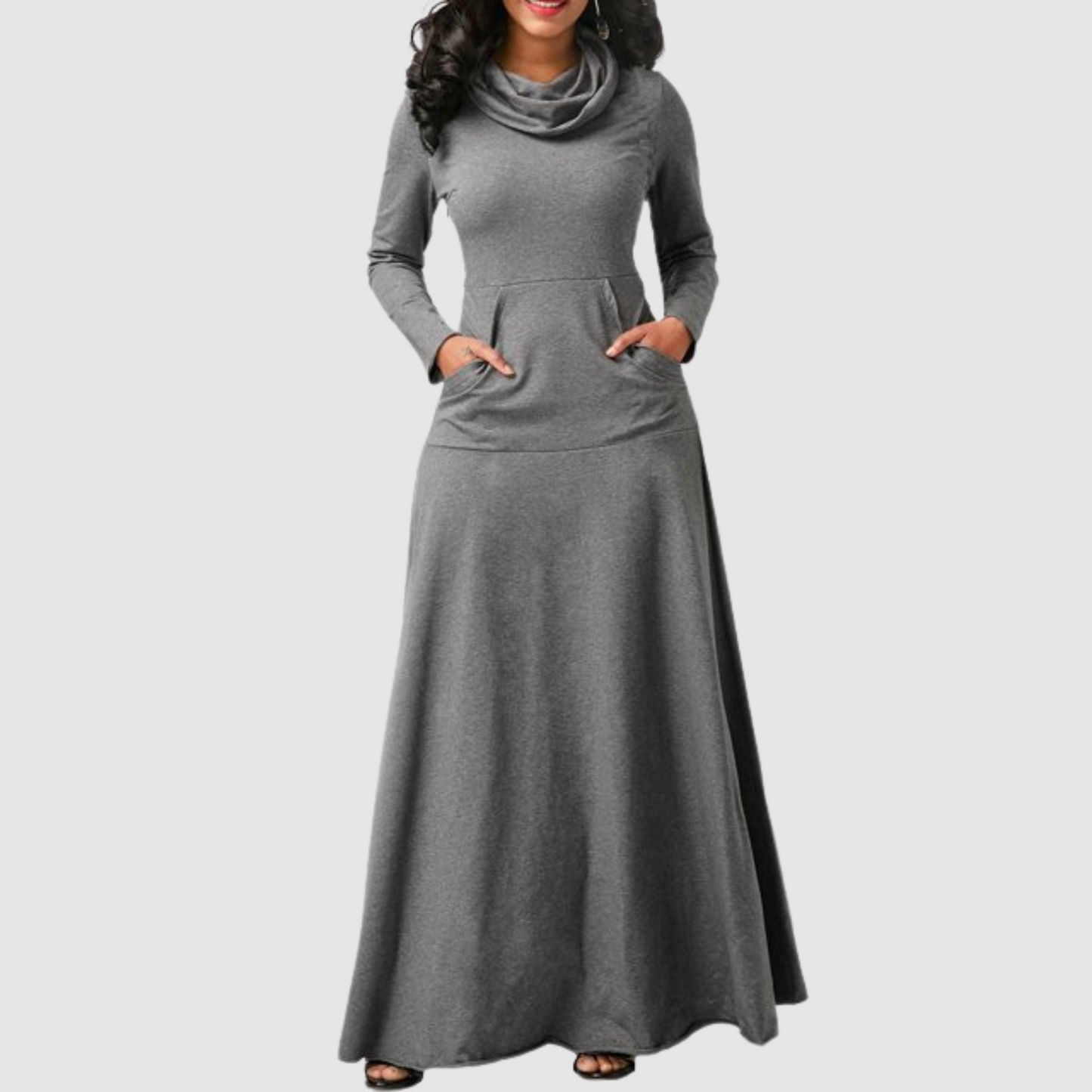 Vrouwelijke Zomerjurk Lange Mouwen Maxi Jurk Casual