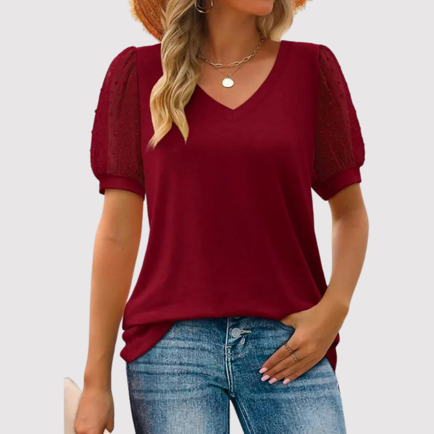 Vrouwen Topje Licht Katoen Zomerkleding V-hals