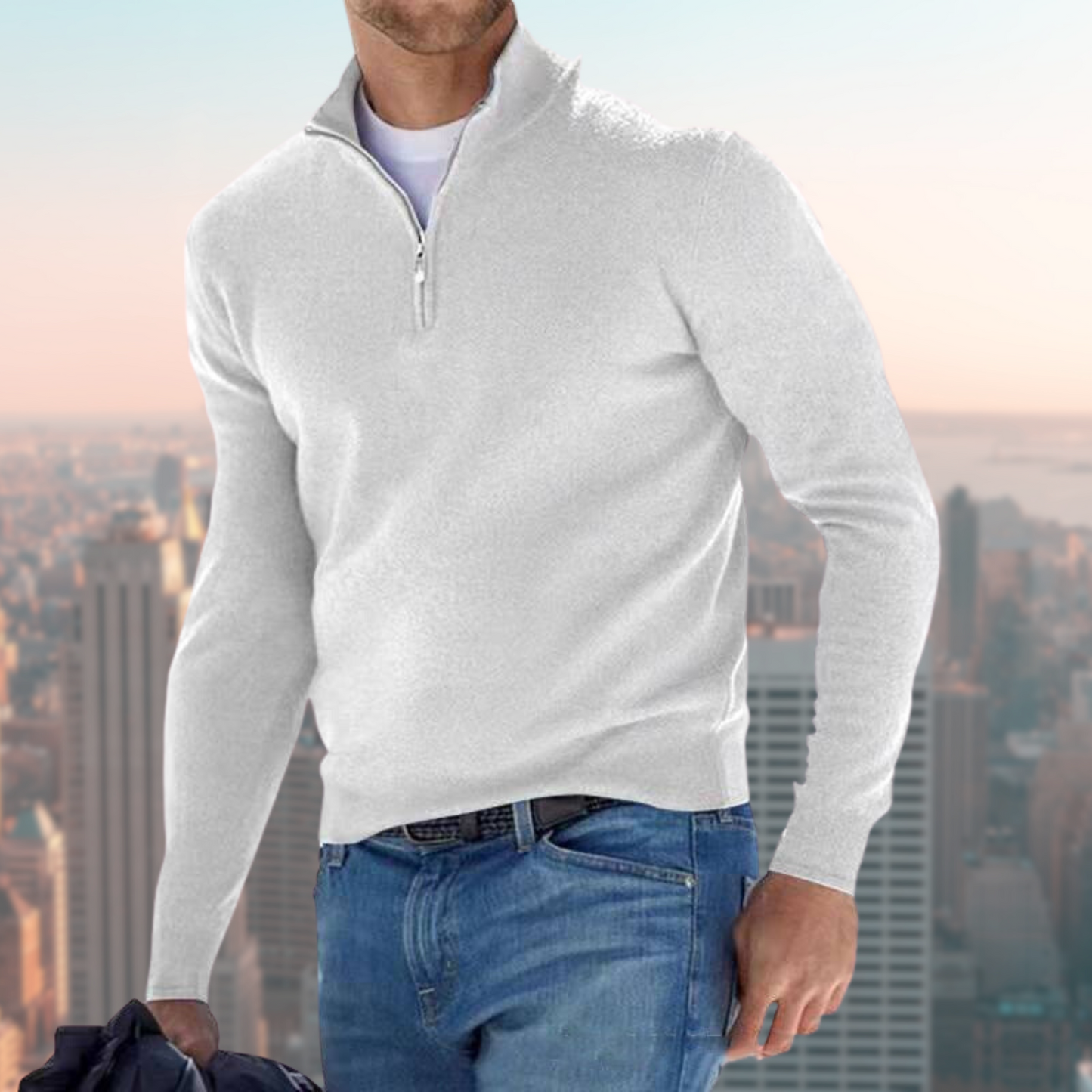 Mannen Merino Wool Sweater Warm en Comfortabel