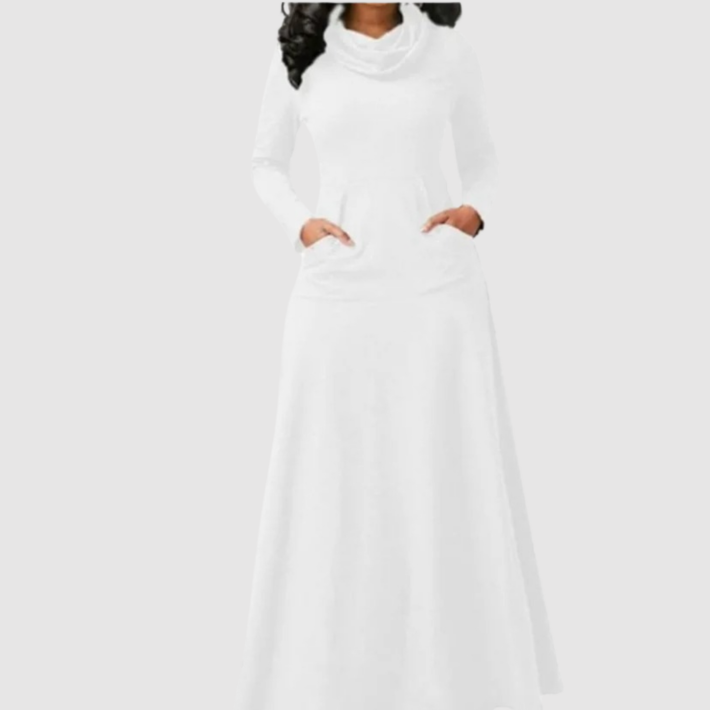 Vrouwelijke Zomerjurk Lange Mouwen Maxi Jurk Casual