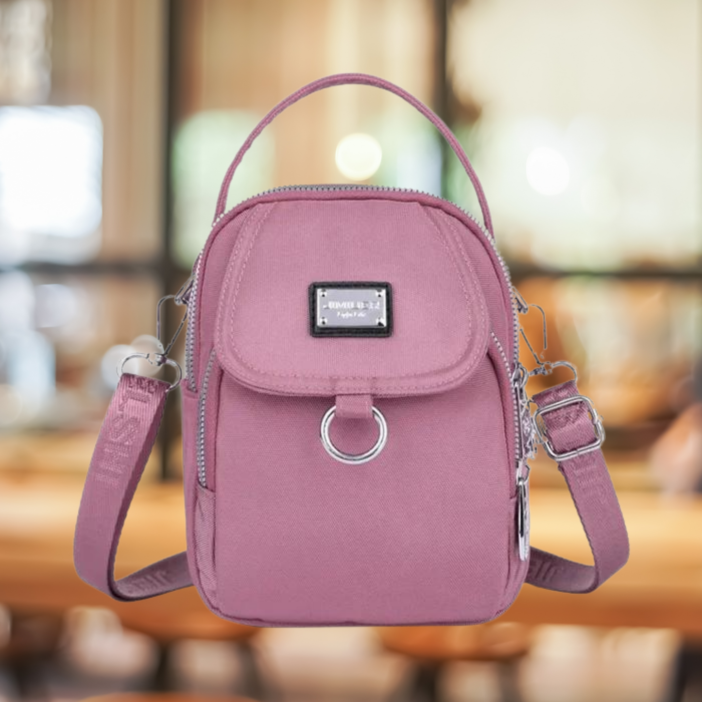 Klein Leer Crossbodytasje voor Vrouw