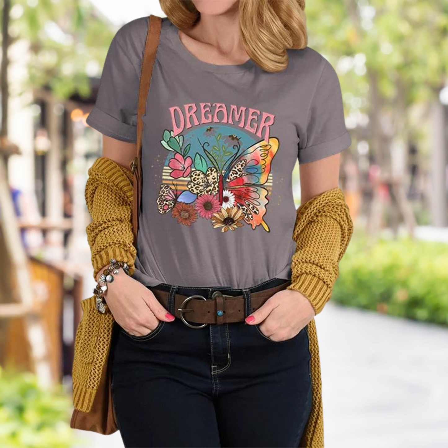 Vrouwelijk Shirt met Leuke Retro Print