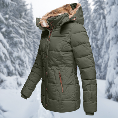 Dames Winterjas Warm en Waterdicht Elegant Design