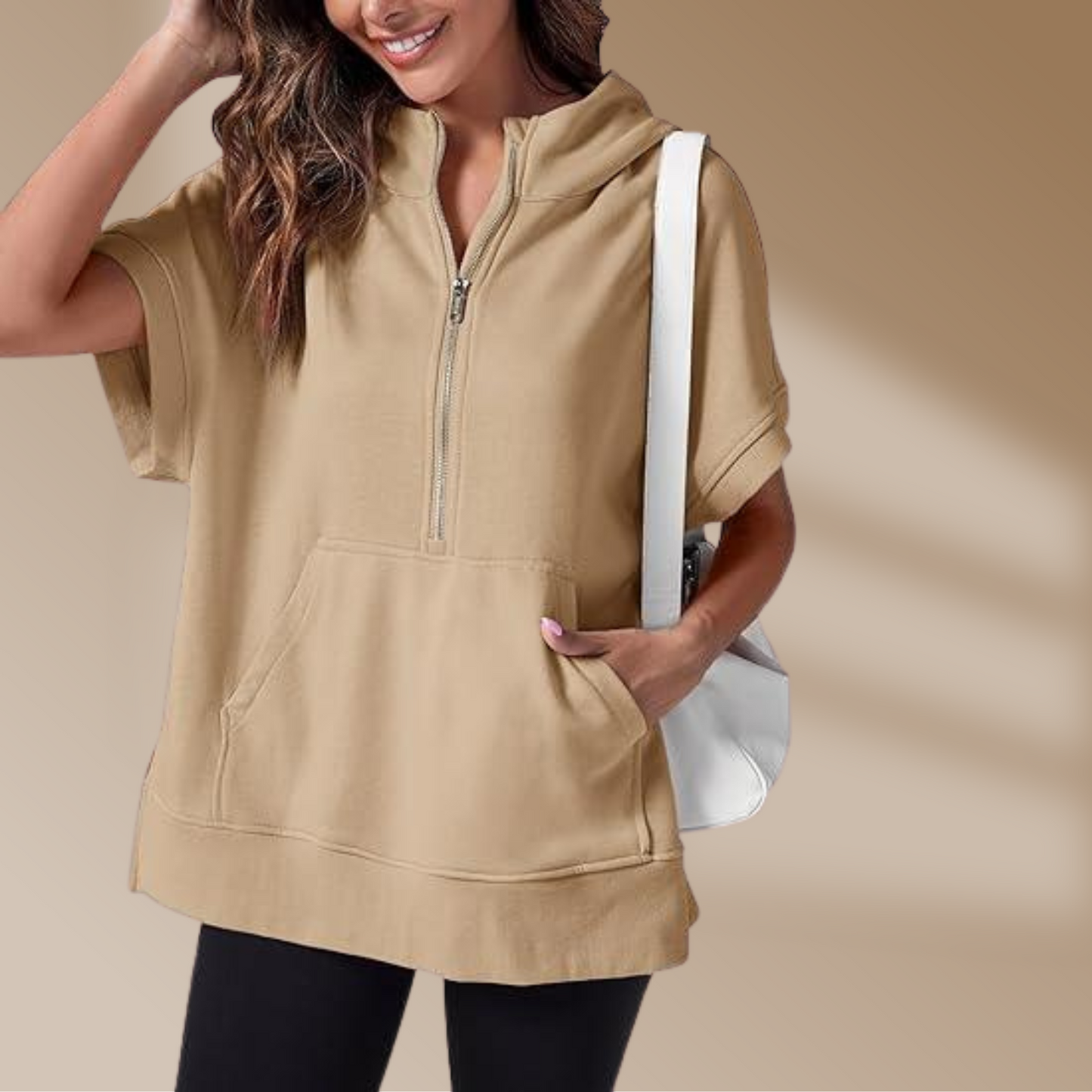 Dames Sweatshirt Groot XL Comfortabel Halve Rits