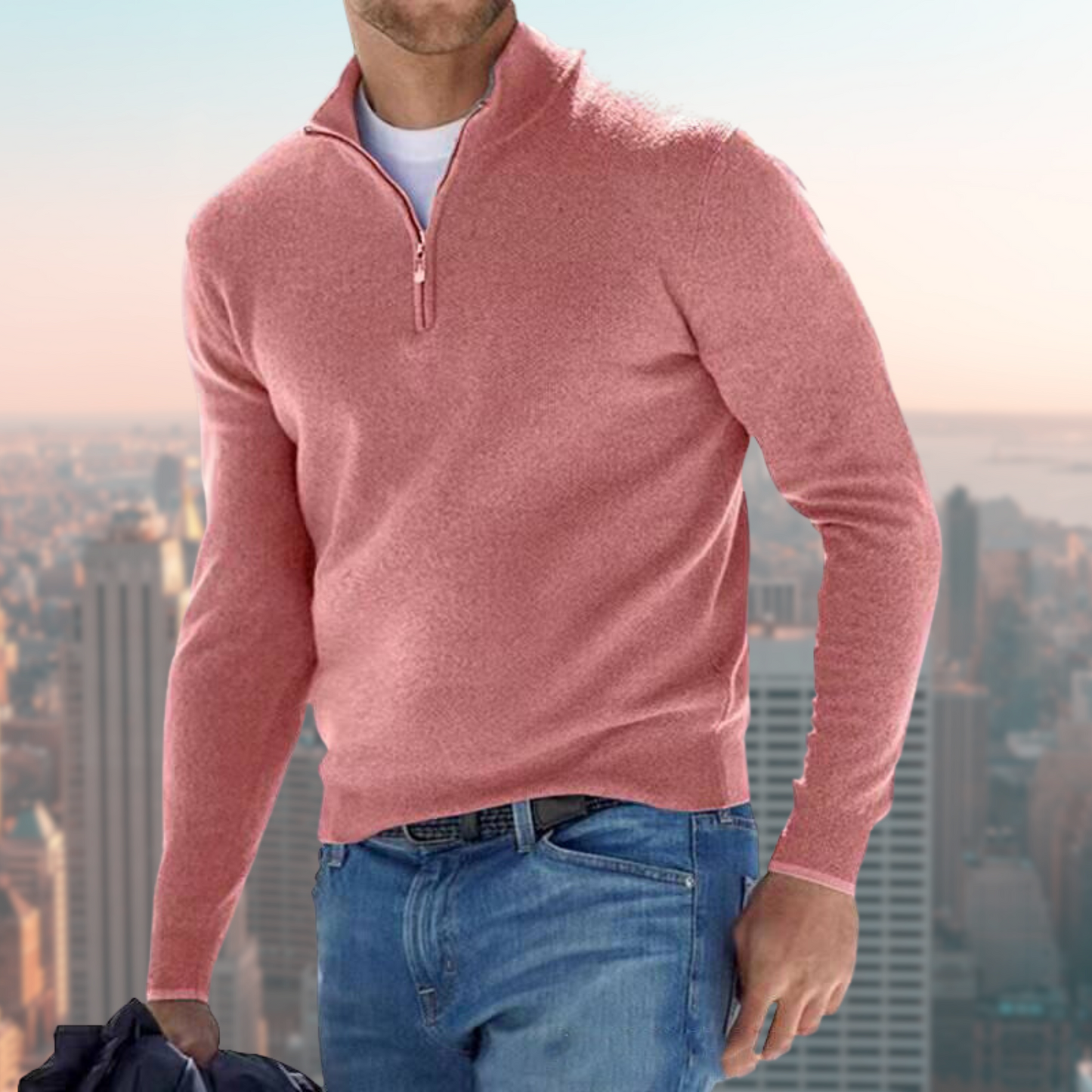 Mannen Merino Wool Sweater Warm en Comfortabel