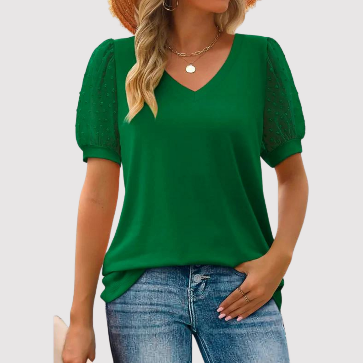 Vrouwen Topje Licht Katoen Zomerkleding V-hals